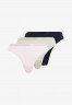 Tommy Hilfiger 3 PACK LOGO WAISTBAND  Briefs pink feather white desert sky НАБОР 3 ПОЯСОВ С ЛОГОТИПОМ Трусы розовое перо белое небо пустыни