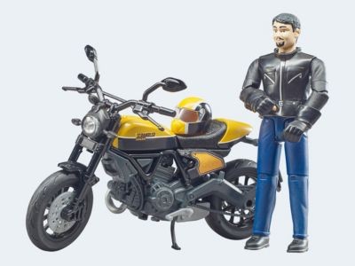 Bruder bworld Scrampler Ducati Full Throttle mit Fahrer bworld Scrambler Ducati Full Throttle с водителем