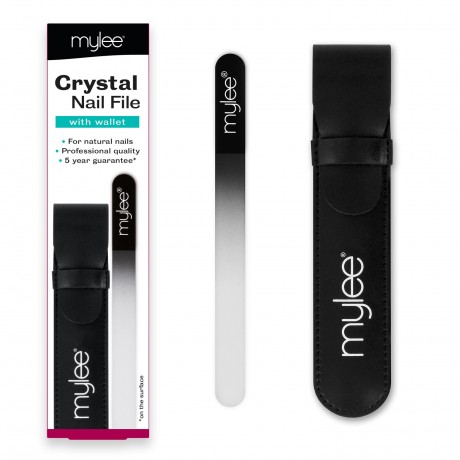 Mylee Kristall-Nagelfeile Schwarz 135 mm Хрустальная пилочка для ногтей, черная, 135 мм