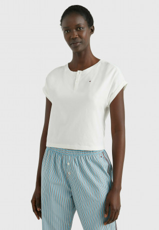 Tommy Hilfiger SIGNATURE TAPE Pyjama top ecru SIGNATURE TAPE Пижамный топ экрю