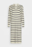 Tommy Hilfiger SOFT POLO MIDI DRESS Jumper dress heathered oatmilk/desert sky ПЛАТЬЕ SOFT POLO MIDI Платье-джемпер овсяное молоко с вересковым оттенком / небо пустыни