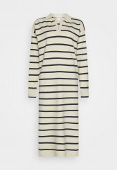 Tommy Hilfiger SOFT POLO MIDI DRESS  Jumper dress heathered oatmilk/desert sky  ПЛАТЬЕ SOFT POLO MIDI Платье-джемпер овсяное молоко с вересковым оттенком / небо пустыни