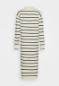 Tommy Hilfiger SOFT POLO MIDI DRESS Jumper dress heathered oatmilk/desert sky ПЛАТЬЕ SOFT POLO MIDI Платье-джемпер овсяное молоко с вересковым оттенком / небо пустыни