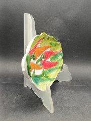 Тарелка сервировочная винтажная &quot;Перчики&quot;, керамика, 24.5 х 12 см, Италия, 1960-70гг.