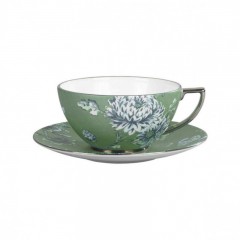 Wedgwood Wedgwood 'Jasper Conran Chinoiserie Green' Kaffeetasse / Teetasse 0,23 L mit Untertasse 2-tlg. Wedgwood &quot;Jasper Conran Chinoiserie Green&quot; Чашка кофейная/чайная 0,23 л с блюдцем, 2 предм.