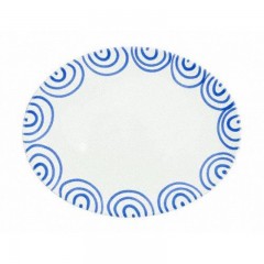 Gmundner Keramik Gmundner Keramik Blaugeflammt Platte oval 33x26x2,5 cm Gmundner керамическая тарелка с синим пламенем овальная 33x26x2,5 см