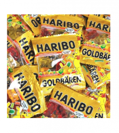 Haribo Goldbaren 1kg x 5st, Жевательный мармелад, пакет, фруктовый мармелад мишки ассорти, мягкая текстура, без искусственных, Набор 1кг x 5шт 