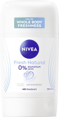 NIVEA Fresh Natural Deodorant Stick, 50 ml, Нивеа Дезодорант стик, 0% алюминия, формула INFINIFRESH, 48ч защита, натуральная свежесть, 50 мл