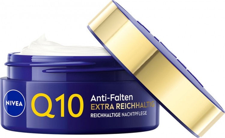 NIVEA Q10 Anti-Falten Extra-Reichhaltige Nachtpflege, 50 ml, Нивеа ночной крем пантенол, витамин E, коэнзим Q10 против морщин 50 мл