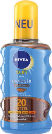 NIVEA SUN Масло для загара Protect и Bronze LSF 20, 200 мл