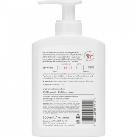 SEBAMED Seifenfreie Waschemulsion, 200 ml, Себамед Эмульсия для мытья без мыла, для чувствительной кожи, 200 мл