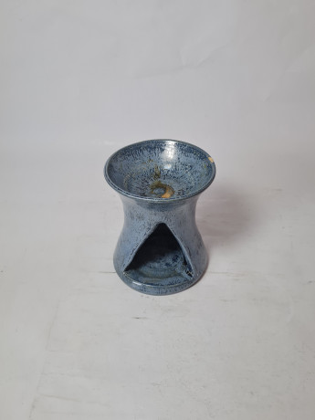 Керамическая ароматическая лампа винтажная, синяя, 11,5 x 10, Германия, 1960-70гг.