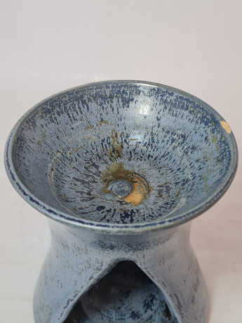 Керамическая ароматическая лампа винтажная, синяя, 11,5 x 10, Германия, 1960-70гг.