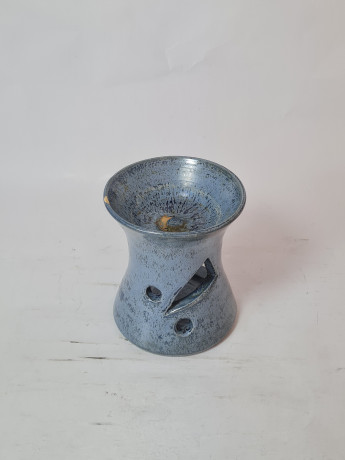 Керамическая ароматическая лампа винтажная, синяя, 11,5 x 10, Германия, 1960-70гг.