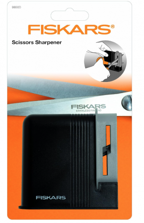 Fiskars Scherenscharfer, Für Rechtshanderscheren, Keramik-Schleifkopfe, Точилка для ножниц с керамическими роликами ручная, для правшей, компактная, восстановление остроты лезвий