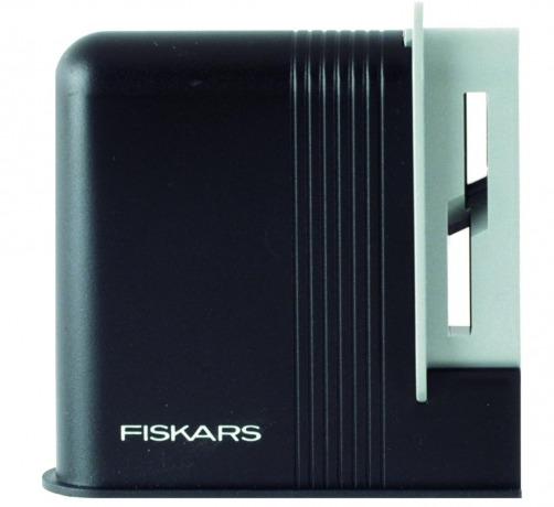 Fiskars Scherenscharfer, Für Rechtshanderscheren, Keramik-Schleifkopfe, Точилка для ножниц с керамическими роликами ручная, для правшей, компактная, восстановление остроты лезвий