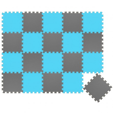 LittleTom Puzzlematte Uni Grau Hellblau 20 Teile Коврик-пазл Uni Grey Light Blue 20 деталей