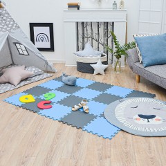 LittleTom Puzzlematte Uni Grau Hellblau 20 Teile Коврик-пазл Uni Grey Light Blue 20 деталей