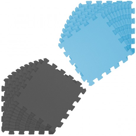 LittleTom Puzzlematte Uni Grau Hellblau 20 Teile Коврик-пазл Uni Grey Light Blue 20 деталей