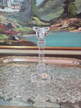 Подсвечник винтажный хрустальный Nachtmann, 15 x 6 см, Германия, 1960-70гг.