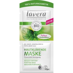 lavera Bio-Minze, Mineralerde & Totes Meer-Salz Hautklarende Maske Органическая очищающая маска с мятой, минералами земли и солью Мертвого моря
