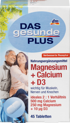 Mivolis Магний + Кальций + D3, Таблетки, 45 шт