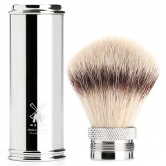 Muhle TRAVEL Reiserasierpinsel Silvertip Fibres© silver Дорожный помазок TRAVEL Silvertip Fibres© серебристый