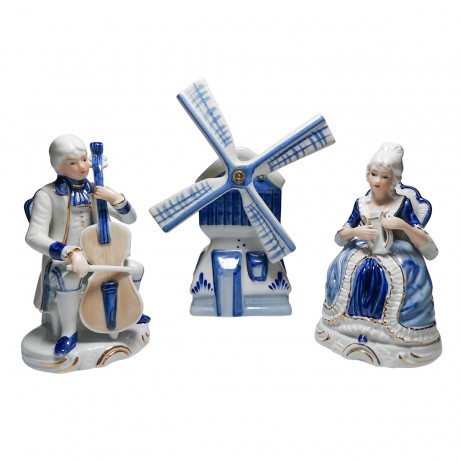 Capodimonte Каподимонте Набор коллекционных фигурок: арфа, виолончель, музыкальная мельница