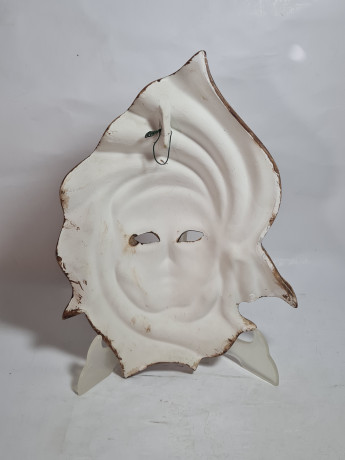 Маска винтажная Vendig Maske с бежево-золотистых тонах, керамика, 30 см, Германия, 1970-80гг.