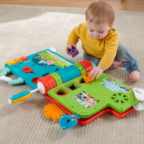 Mattel Fisher-Price Sitz  Steh Erlebnisbuch mit Musik Книга Fisher-Price сидя-стоя с музыкой
