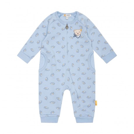 Steiff Strampler langarm Elephant Ride mit Reissverschluss mit Kinnschutz Strampler Комбинезон с длинными рукавами Elephant Ride с молнией и защитой подбородка Romper