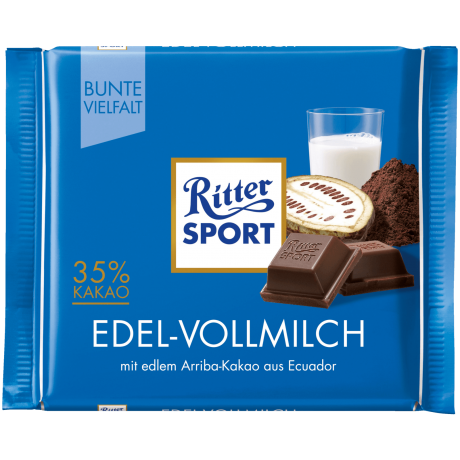 Ritter Sport Edel-Vollmilch Молочный шоколад 100г