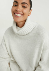 Tommy Hilfiger ROLL-NK Jumper white dove heather РОЛЛ-НК джемперы белый голубь вереск