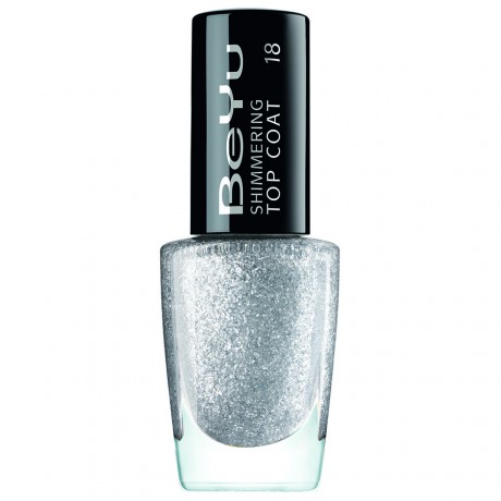 Мерцающее верхнее покрытие для ногтей BeYu Shimmering Top Coat, оттенок 18 Luxury Access