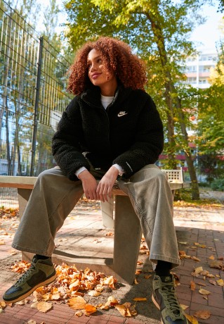 Nike Sportswear WMNS DUNK HIGH UP Sneaker high olive/wolf grey/black/brown/sesame WMNS DUNK HIGH UP Высокие кроссовки женские оливковый/волчий серый/черный/коричневый/кунжутный