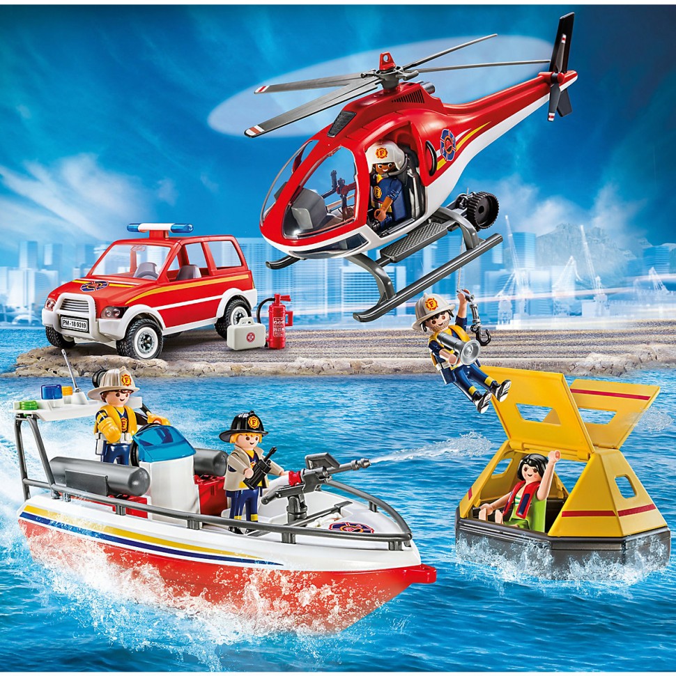 Купить PLAYMOBIL PLAYMOBIL 9319 Feuerrettungsmission PLAYMOBIL 9319  Пожарно-спасательная миссия в интернет-магазине Diskontshop.eu Германия  всего за 9 844 руб. в