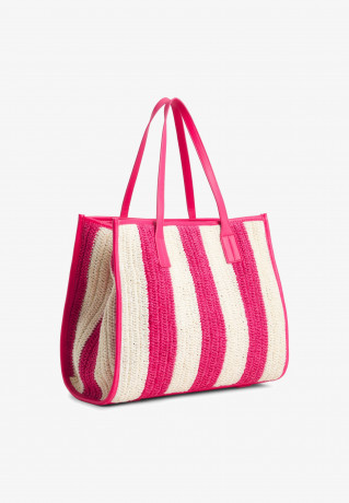 Tommy Hilfiger CITY SUMMER TOTE CROCHET Tote bag bright cerise pink CITY SUMMER TOTE CROCHET Сумка-тоут ярко-вишнево-розовый