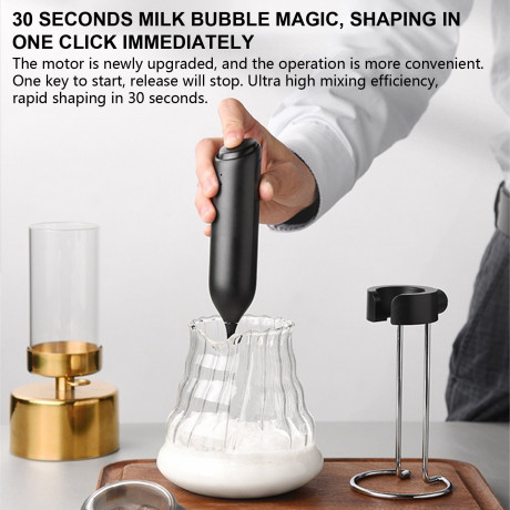 farfi farfi Akku-Stabmixer Elektrischer Milchaufschaumer, USB-Akku, Handheld, Edelstahl, kabellos  Farfi Беспроводной ручной блендер Электрический вспениватель молока Ручной USB аккумулятор из нержавеющей стали Беспроводной