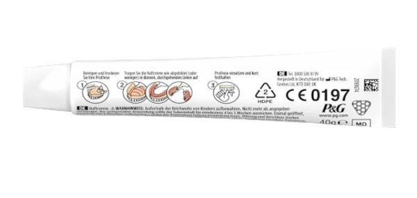 blend-a-dent Haftcreme Plus Barriere gegen Speisereste geschmacksneutral, 40 g x 3stk, Крем-клей для фиксации зубных протезов Plus Барьер против остатков пищи, без вкусовых добавок, 40 г х 3 штуки