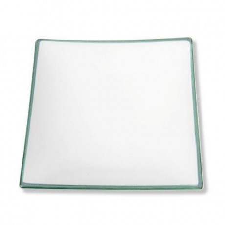 Gmundner Keramik Gmundner Keramik Gruner Rand Dessertteller / Fruhstucksteller 20x20x2,6 cm Gmundner Ceramics Gr?ner Rand десертная тарелка / тарелка для завтрака 20x20x2,6 см