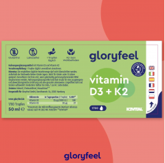 Gloryfeel D3 + K2 50ml, Витамин Д3 К2 для иммунитета и костей, жидкий, 1000ME, 50 мл