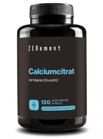 Zenement Calcium Citrate with Vitamin D3 and K2 120st, Кальцийцитрат D3 K2 (Испания), кальций в лучшей форме усвоения, 120шт