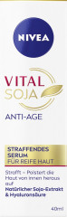 NIVEA Vital Soja Anti-Age Straffendes Serum, 40 ml, Нивеа Сыворотка для лица, экстракт сои и гиалурон, подтяжка и упругость для зрелой кожи, 40 мл