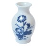 Kwangdong Винтажная белая ваза в китайском стиле "Синие цветы", 7см x 4см, Китай, 1960-70гг.