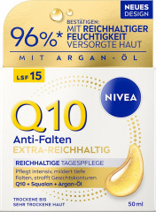 NIVEA Q10 Anti-Falten Extra-Reichhaltige Tagespflege, 50 ml, Нивеа дневной крем витамин E, коэнзим Q10, масло ши против морщин 50 мл