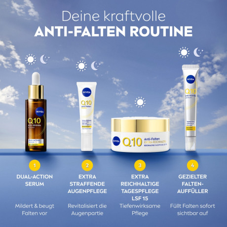 NIVEA Q10 Anti-Falten Extra-Reichhaltige Tagespflege, 50 ml, Нивеа дневной крем витамин E, коэнзим Q10, масло ши против морщин 50 мл