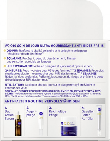 NIVEA Q10 Anti-Falten Extra-Reichhaltige Tagespflege, 50 ml, Нивеа дневной крем витамин E, коэнзим Q10, масло ши против морщин 50 мл