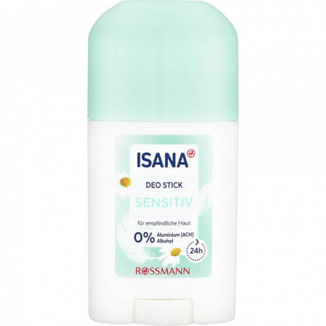 ISANA Deo Stick Sensitiv 50g, Изана Дезодорант-стик для чувствительной кожи, 24ч защита, мягкая формула, 50 г