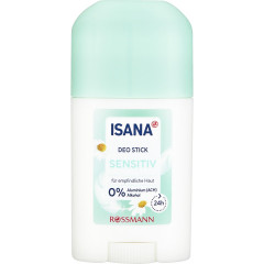 ISANA Deo Stick Sensitiv 50g, Изана Дезодорант-стик для чувствительной кожи, 24ч защита, мягкая формула, 50 г