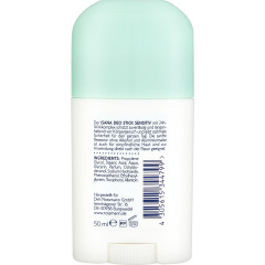 ISANA Deo Stick Sensitiv 50g, Изана Дезодорант-стик для чувствительной кожи, 24ч защита, мягкая формула, 50 г